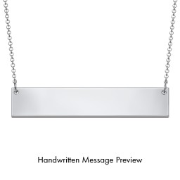 Personalised Handwriting Bar Pendant