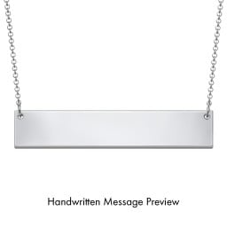 Personalised Handwriting Bar Pendant
