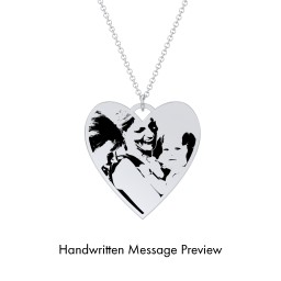 Personalised Handwriting Heart Necklace