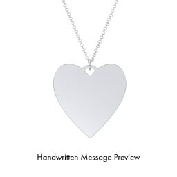 Personalised Handwriting Heart Necklace