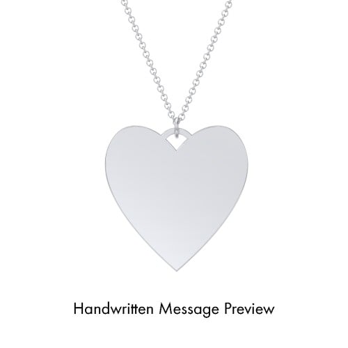 Personalised Handwriting Heart Necklace