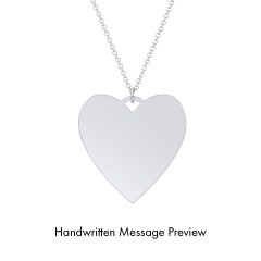 Personalised Handwriting Heart Necklace – Sterling Silver