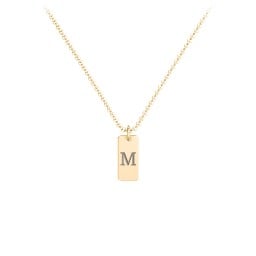 Small Initial Tag Necklace