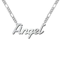 Personalised Name Necklace with Figaro Chain