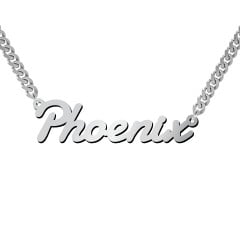 Personalised Name Necklace with Open Curb Chain