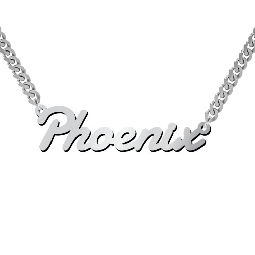 Personalised Name Necklace with Open Curb Chain