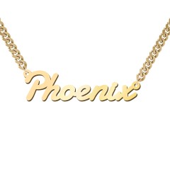 Personalised Name Necklace with Open Curb Chain – 18K Gold Plated Silver