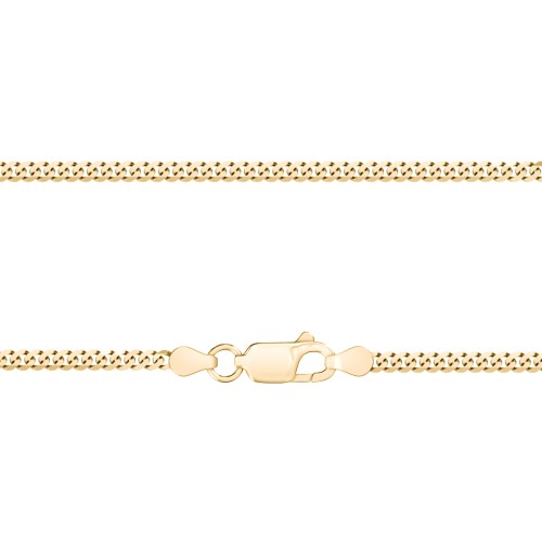 Outline Name Necklace with Open Curb Chain – 18K Gold Plated Silver