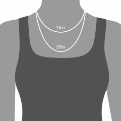 Outline Name Necklace with Open Curb Chain