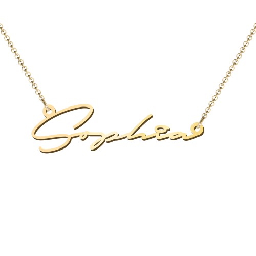 Dainty Script Stainless Steel Necklace