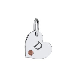 Engravable Sideways Heart Charm