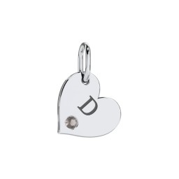 Engravable Sideways Heart Charm