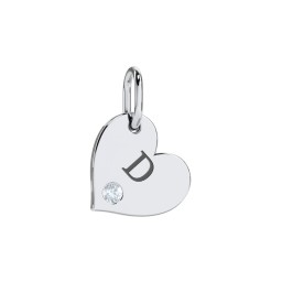 Engravable Sideways Heart Charm