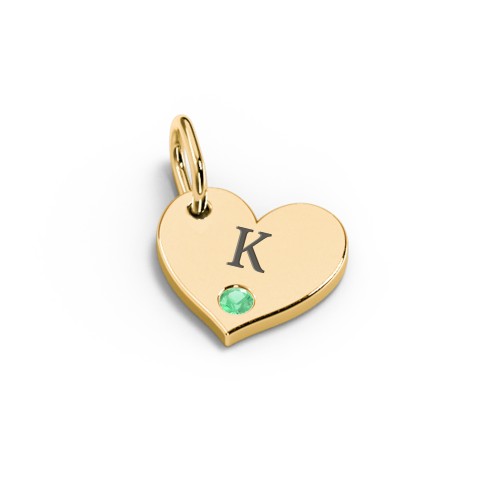 Engravable Sideways Heart Charm