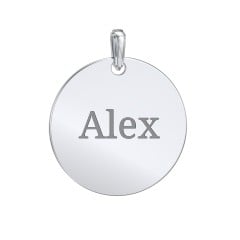Men's Engravable Disc Pendant
