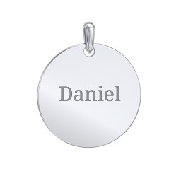 Men's Engravable Disc Pendant