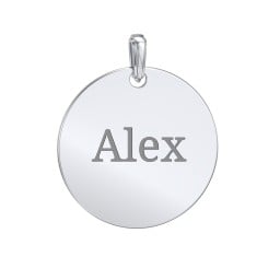 Men's Engravable Disc Pendant