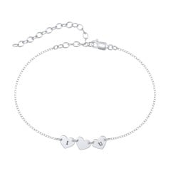 Triple Heart Engravable Anklet