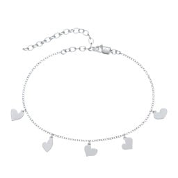 Multi Heart Charm Anklet
