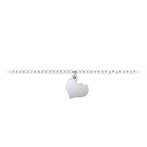 Multi Heart Charm Anklet – Sterling Silver