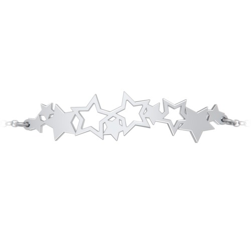 Star Cluster Bar Anklet – Sterling Silver