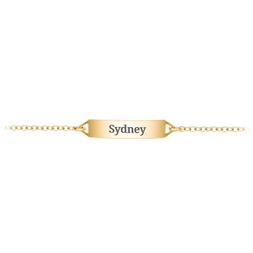 Mini Engravable Bar Anklet – 18K Gold Plated Silver