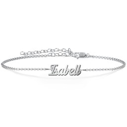 The Glamorous Name Anklet in 925 Sterling Silver