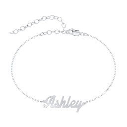 The Glamorous Name Anklet in 925 Sterling Silver