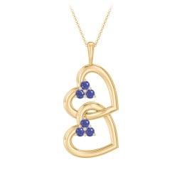 Unity Interlocking Hearts Birthstone Pendant