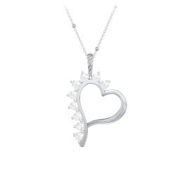 Shepherd Floating Gemstone Heart Pendant