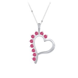 Shepherd Floating Gemstone Heart Pendant