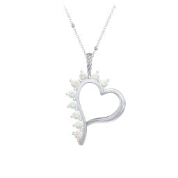 Shepherd Floating Gemstone Heart Pendant