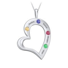 Mi Familia Tilted Heart Pendant