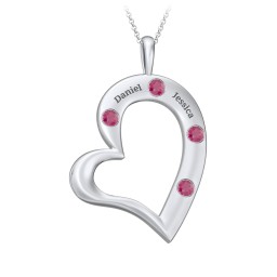Mi Familia Tilted Heart Pendant