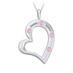 Mi Familia Tilted Heart Pendant