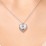 Engraved Yin Yang Heart Pendant with Birthstones
