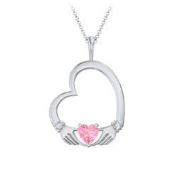 Tilted Heart Claddagh Pendant
