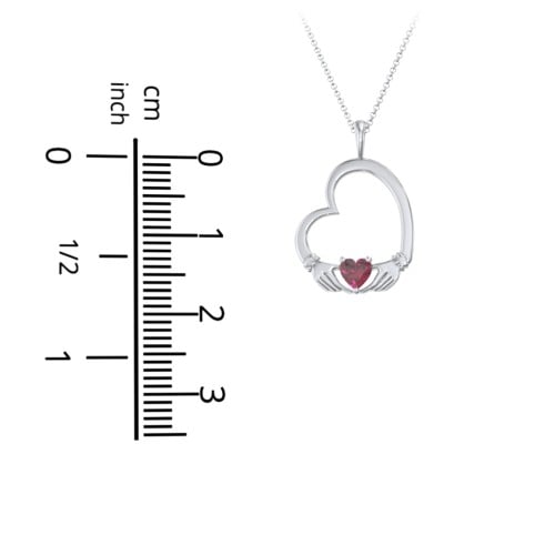 Tilted Heart Claddagh Pendant