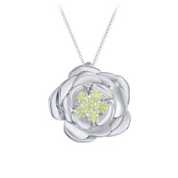 Family Rose Birthstone Pendant
