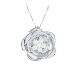 Family Rose Birthstone Pendant
