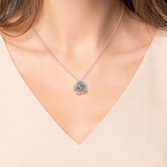 Family Rose Birthstone Pendant