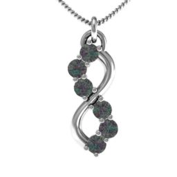 Six Stone Infinity Pendant