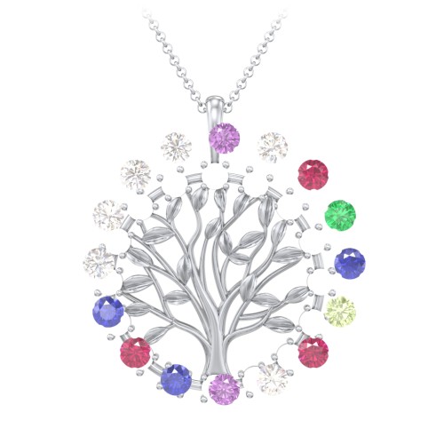 Halo Family Tree Pendant
