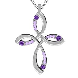 Stylish Curved Cross Pendant