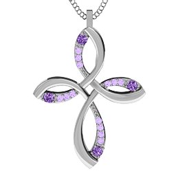 Stylish Curved Cross Pendant