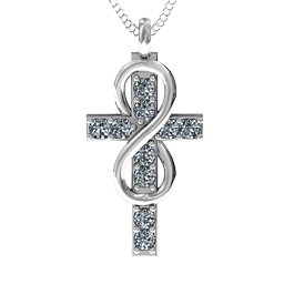 Infinity Cross Pendant in 925 Sterling Silver
