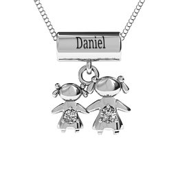 Sisters or Mother and Daughter Character Pendant