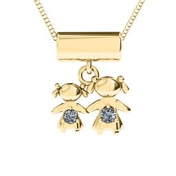 Sisters or Mother and Daughter Character Pendant