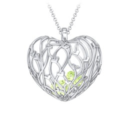 Organic Caged Hearts Pendant