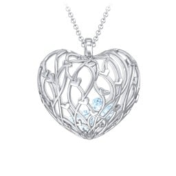 Organic Caged Hearts Pendant